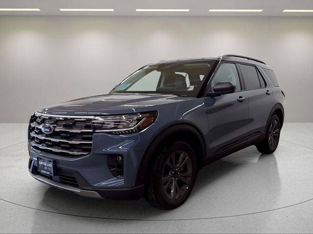2026 Ford Explorer Active in Vapor Blue Metallic — front three-quarter view