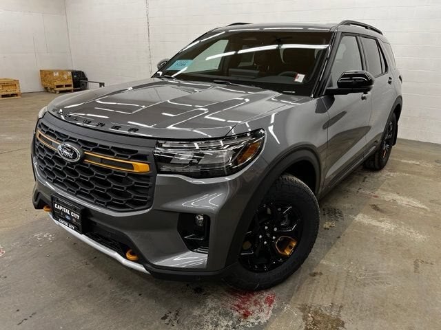 2026 Ford Explorer Tremor in Carbonized Gray Metallic — front three-quarter view